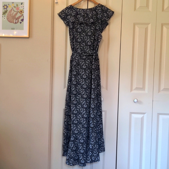 Max Studio London Ruffled High Low Dress Size L - Picture 4 of 7